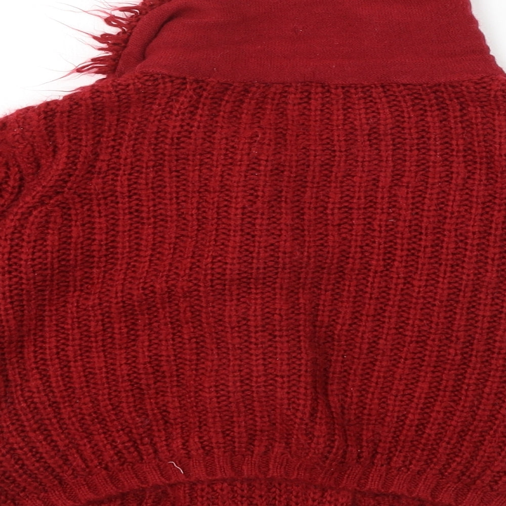 Strawberry Faire Girls Red Cardigan Jumper Size 4 Years