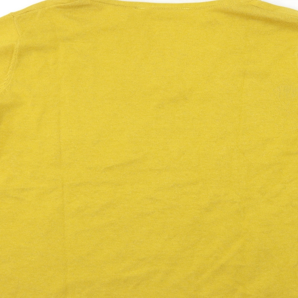 Bonmarché Womens Yellow Pullover Jumper Size 20