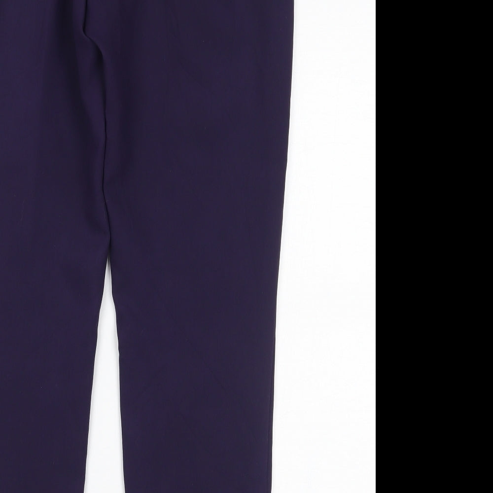 Marks and Spencer Womens Purple Trousers Size 12 L25 in
