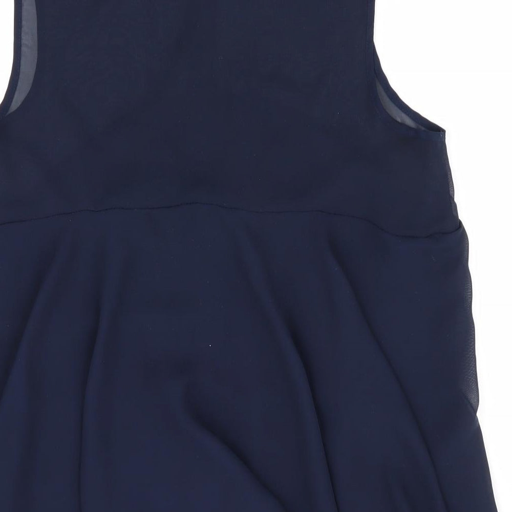 Atmosphere Womens Blue Basic Button-Up Size 10 - Layered