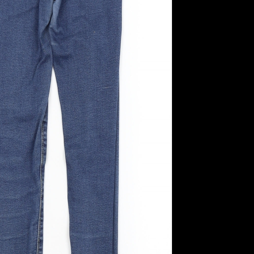 DENIM 365 Womens Blue Striped Skinny Jeans Size 10 L26 in
