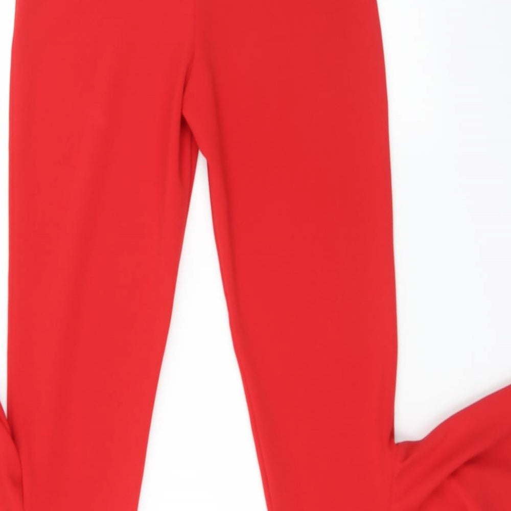 New Look Womens Red Trousers Size 6 L30 in