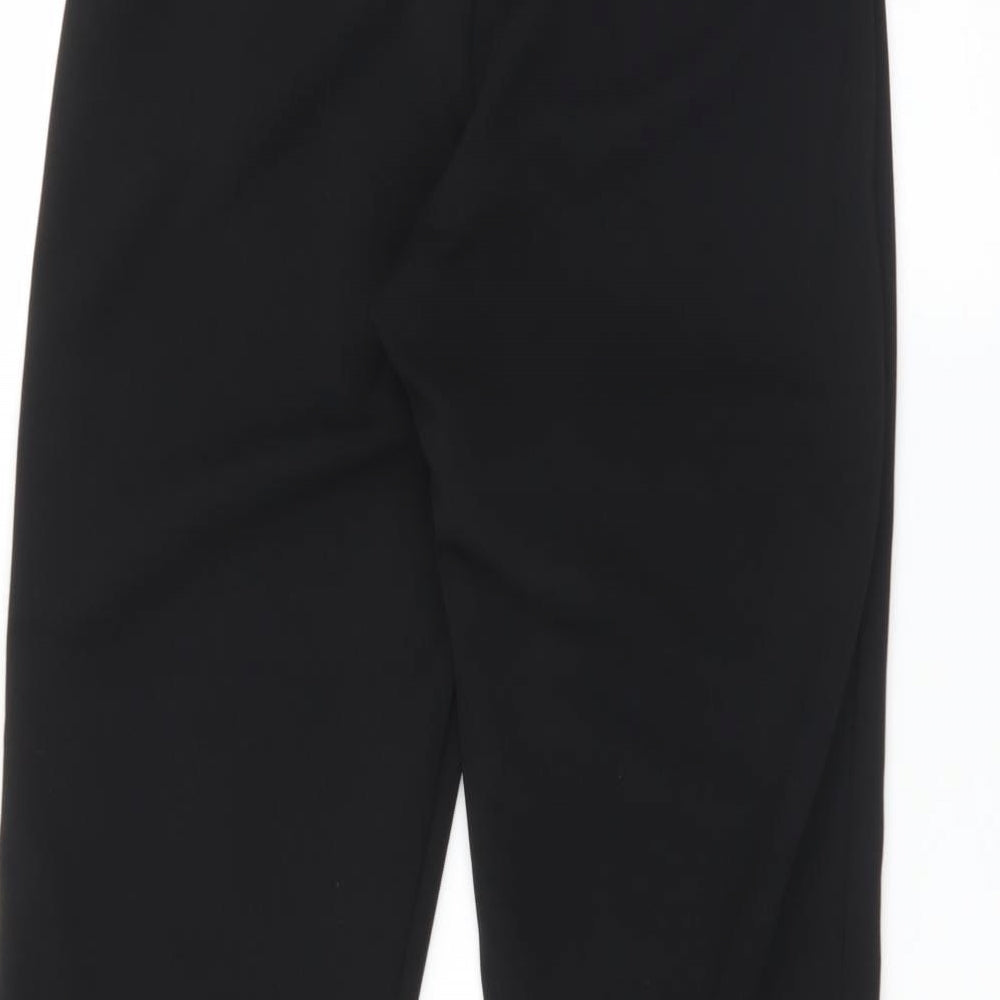 Quiz Womens Black Trousers Size 6 L26 in