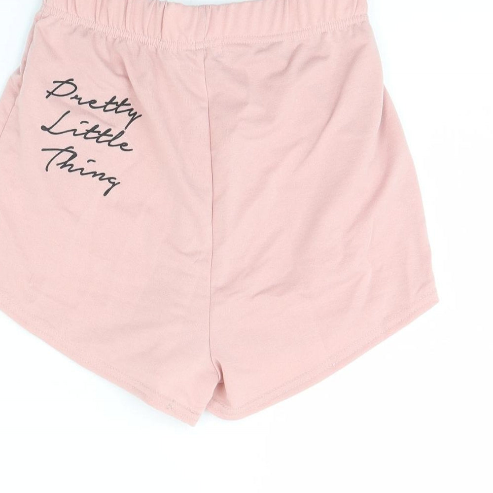 pretty little thing Womens Pink Sweat Shorts Size 8