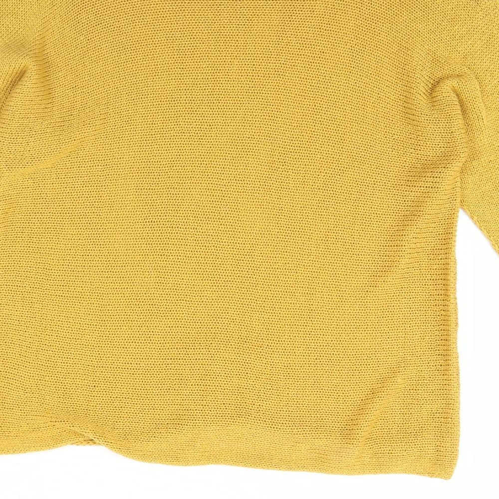 Collezione Womens Yellow Pullover Jumper Size S