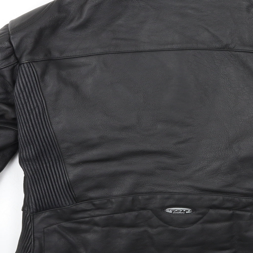 Scott Leathers Mens Black Jacket Coat Size S - Bike