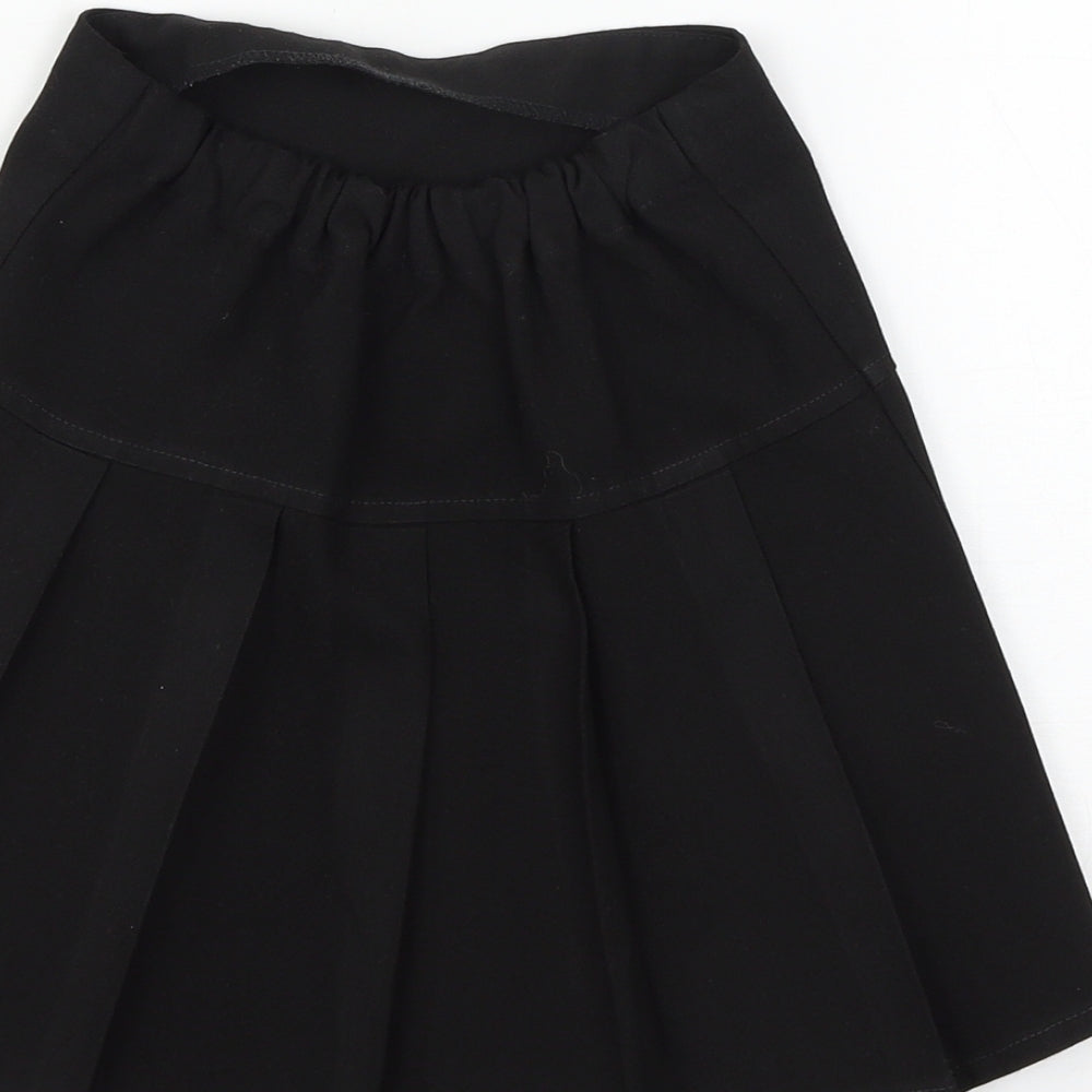 Marks and Spencer Girls Black Flare Skirt Size 6 Years