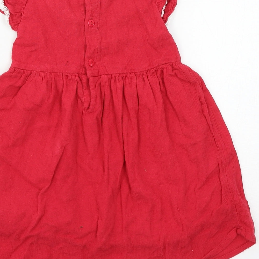 Sprout Girls Red Skater Dress Size 2 Years