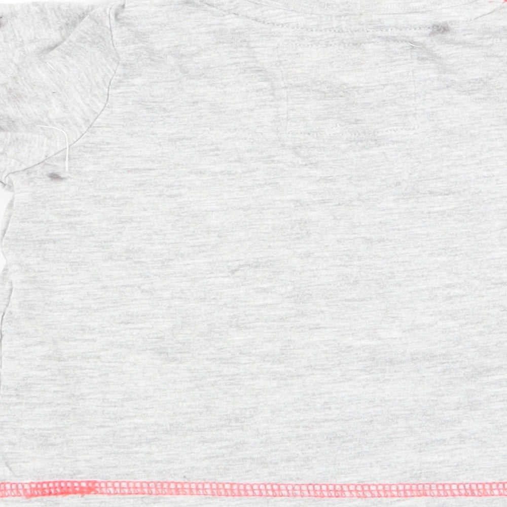 TU Boys Grey Animal Print Basic T-Shirt Size 0-3 Months