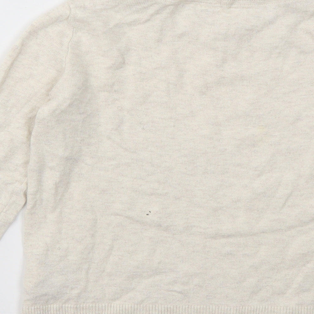 Gap Girls Ivory Geometric Pullover Jumper Size S