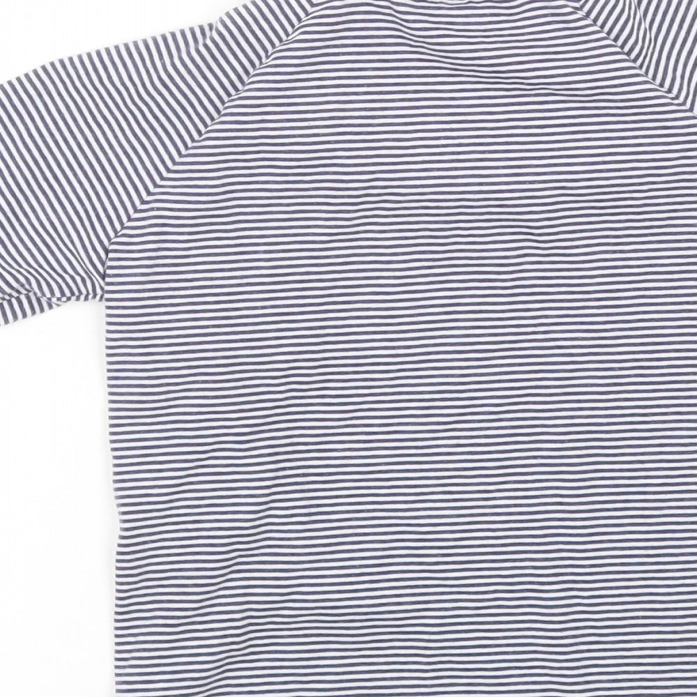 TU Boys Blue Striped Basic T-Shirt Size 6-7 Years
