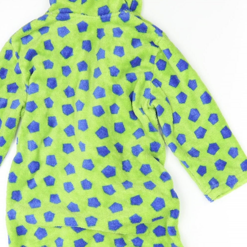Billy & Millie Boys Green Animal Print Fleece Gown Size 5-6 Years