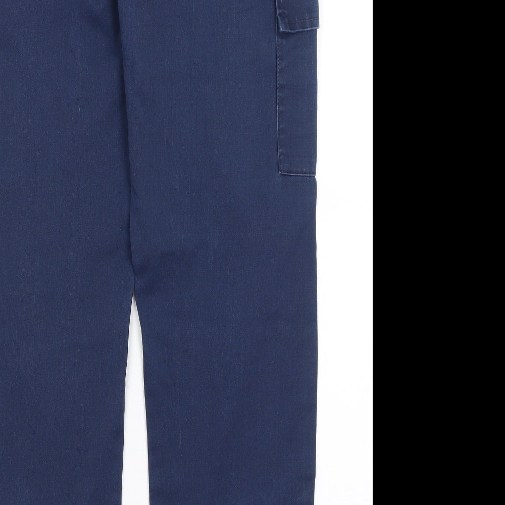 Uneek Womens Blue Trousers Size 8 L28.5 in