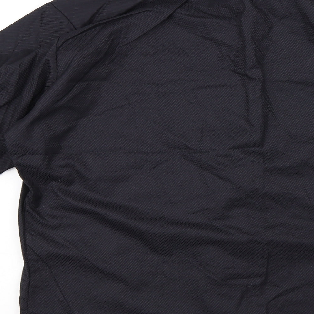Bosweel Mens Black Button-Up Size 14