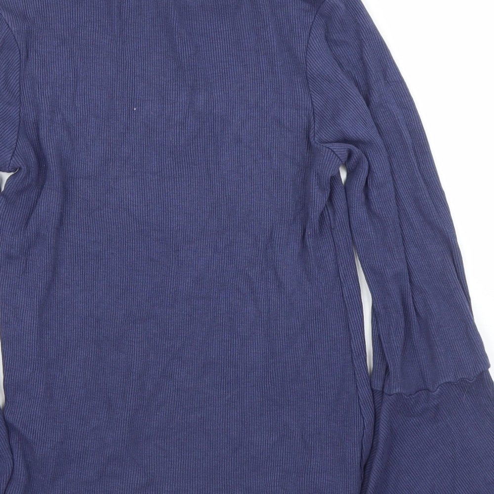 M&S Girls Blue Basic Blouse Size 9 Years