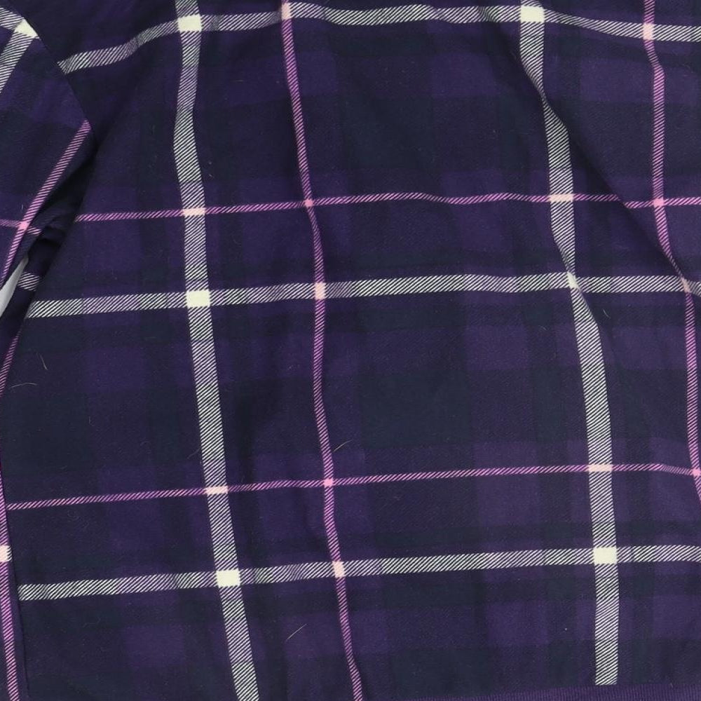 NEXT Womens Purple Check Top Pyjama Set Size S