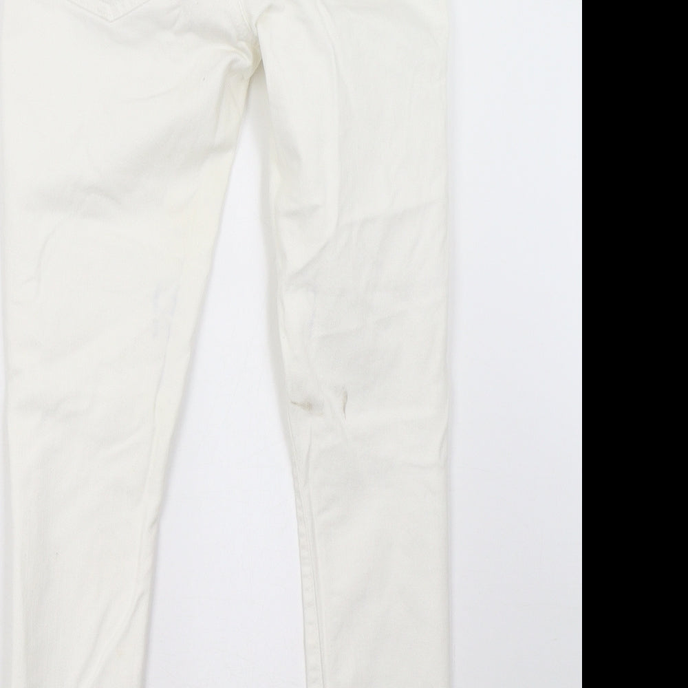 1969 Womens White Denim Straight Jeans Size 6 L27 in