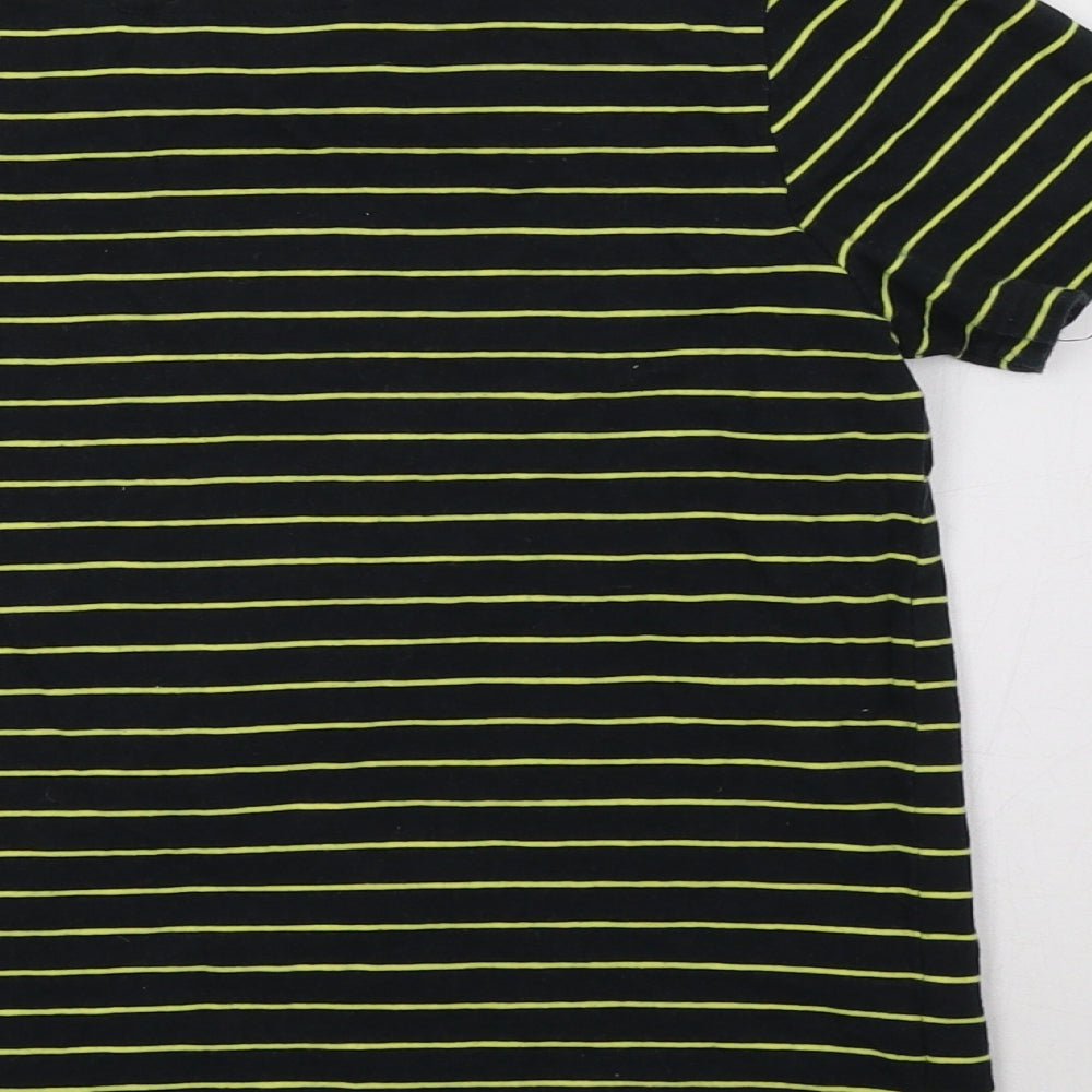 Sainsburys Boys Yellow Striped Basic T-Shirt Size 10 Years