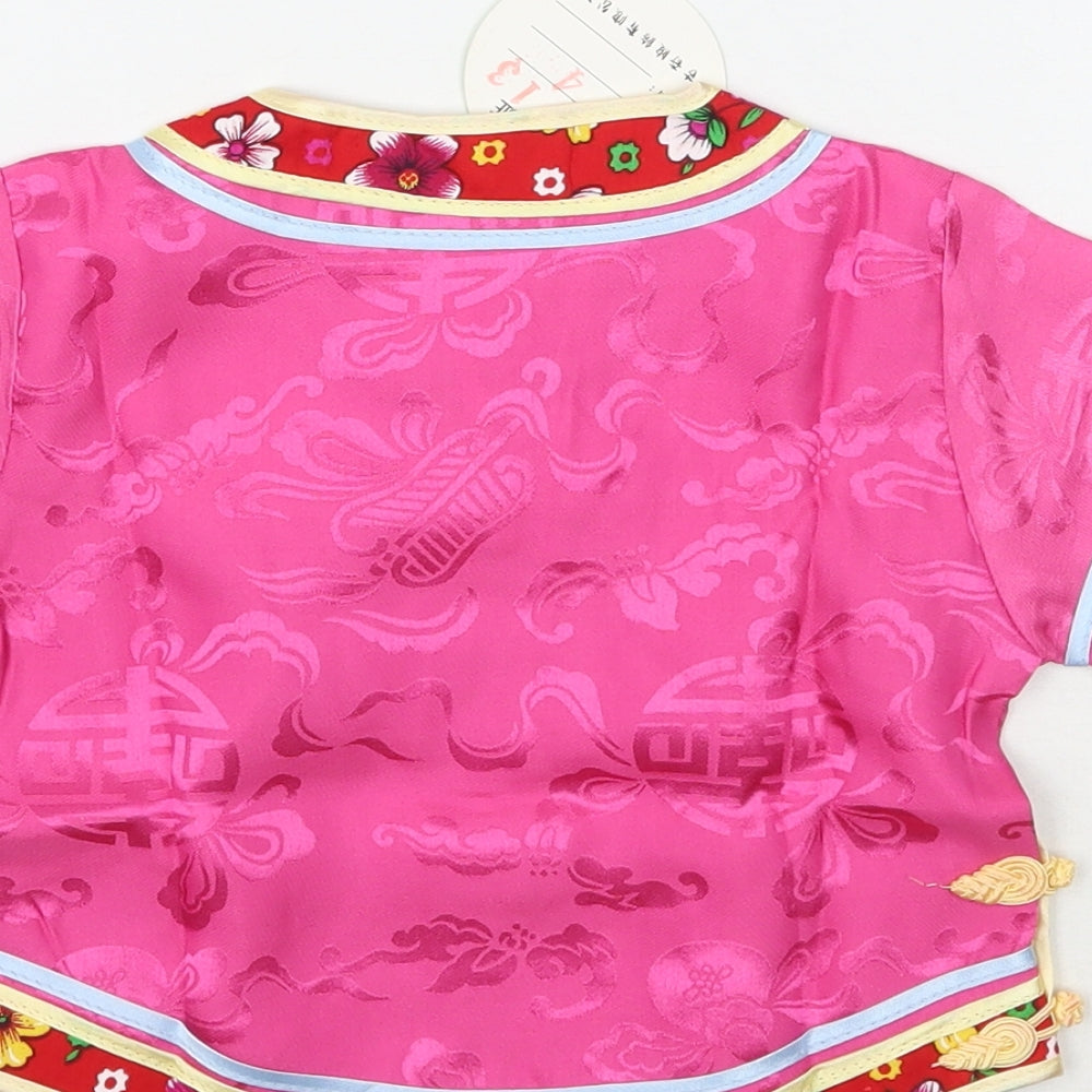 Gole gee Girls Pink Floral Basic T-Shirt Size 4 Years