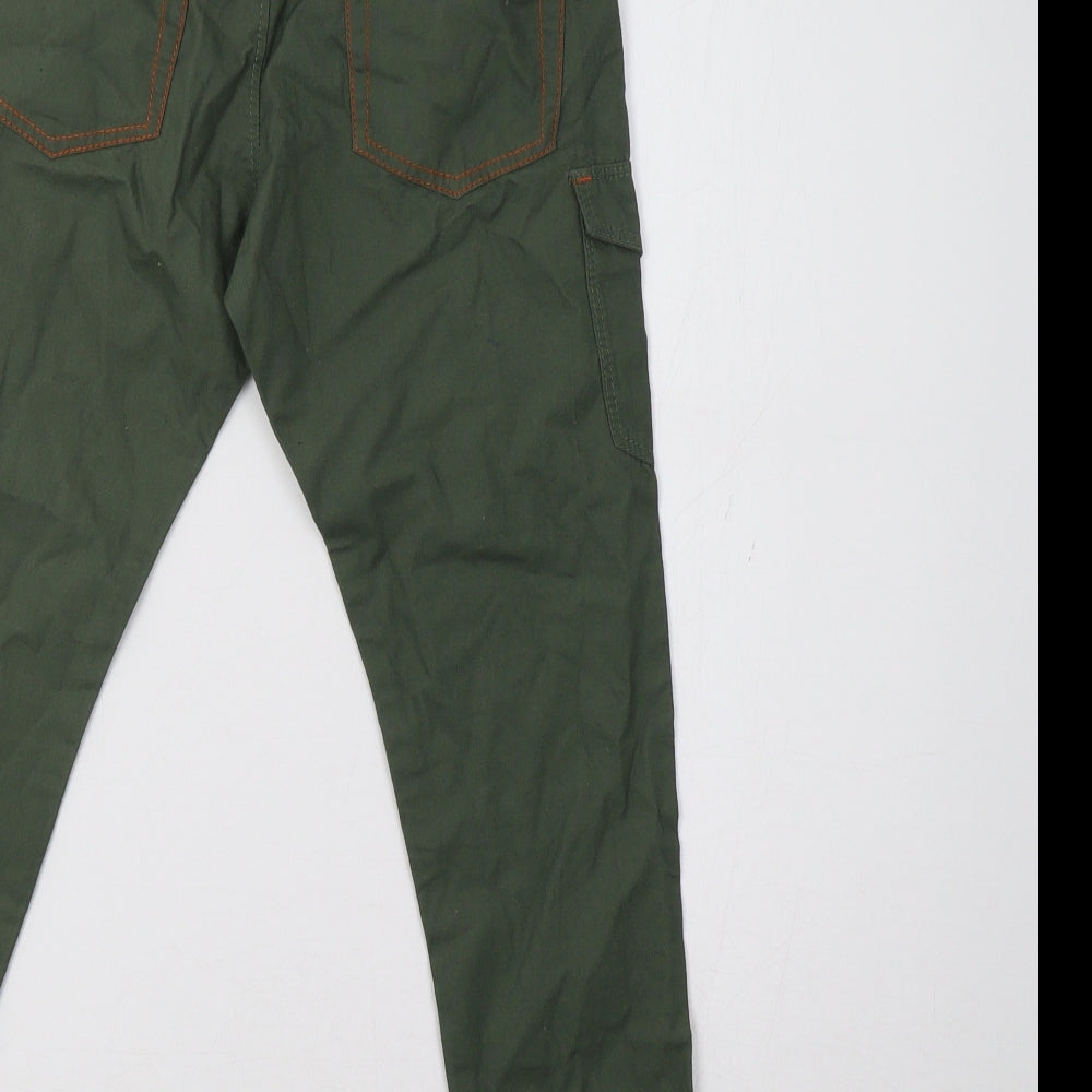 Pep&Co Boys Green Cargo Trousers Size 7-8 Years