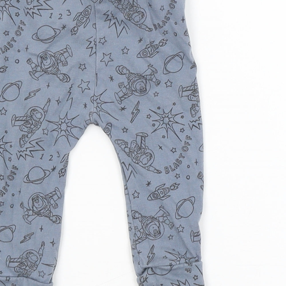 George Baby Blue Geometric Jogger Trousers Size 3-6 Months