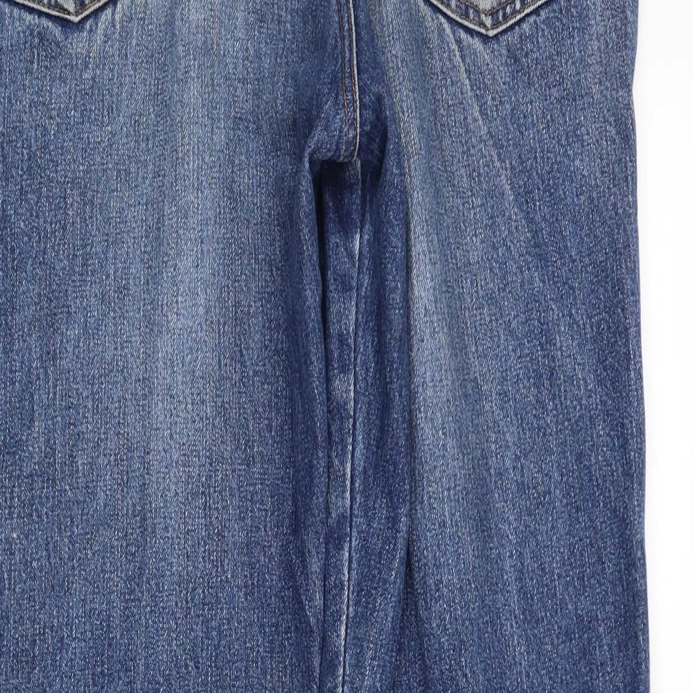 Preworn Womens Blue Straight Jeans Size 38 in L32 in