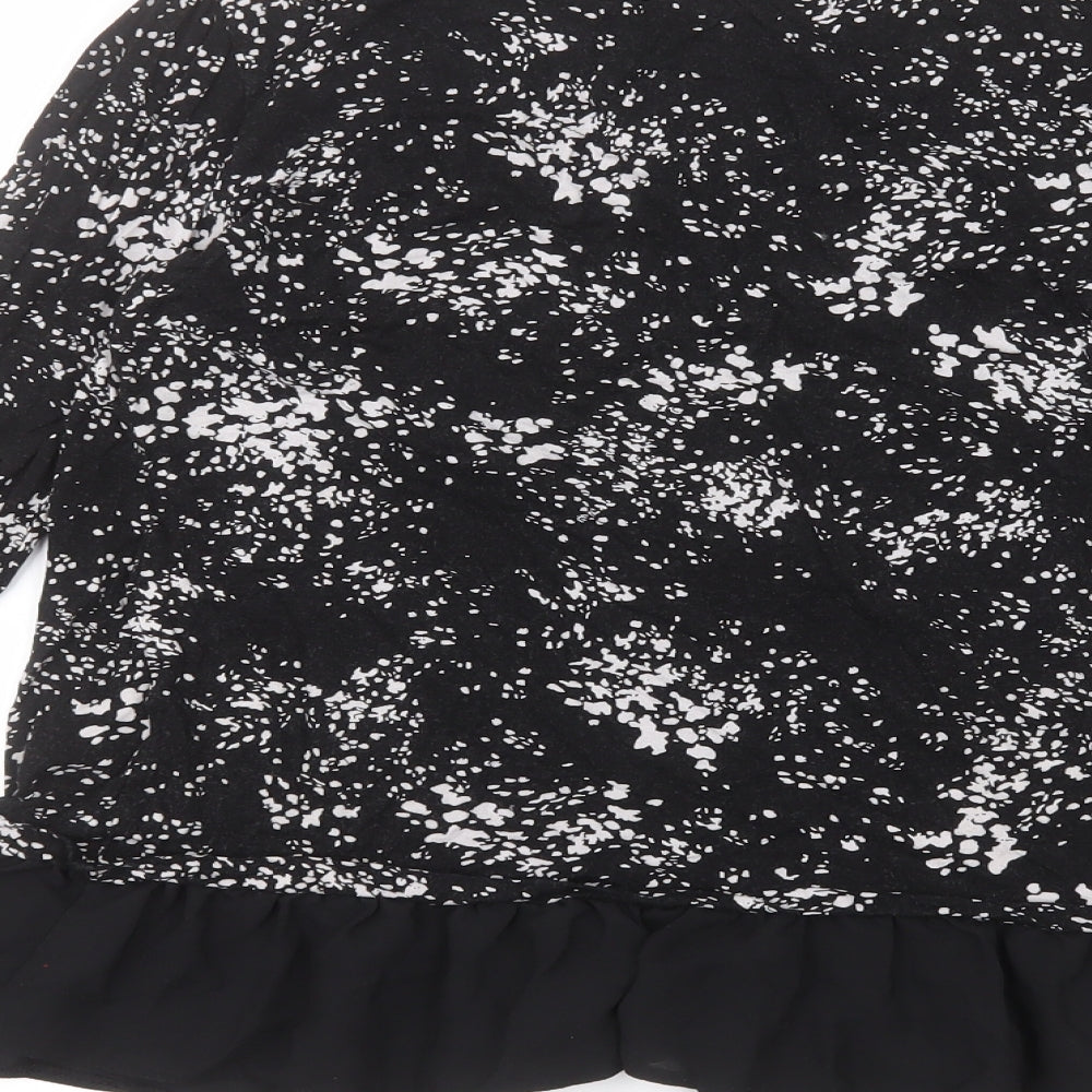 TU Womens Black Basic T-Shirt Size 10