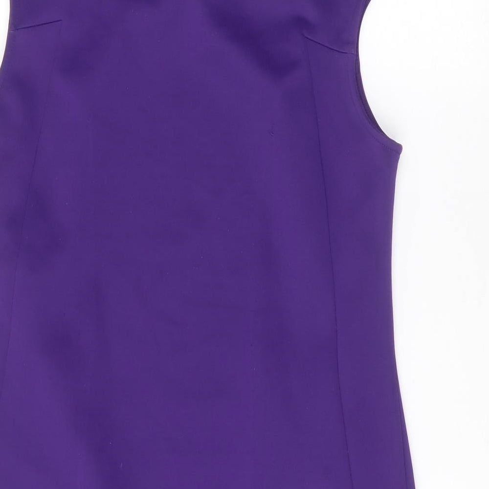 Preworn Womens Purple Basic Blouse Size 14