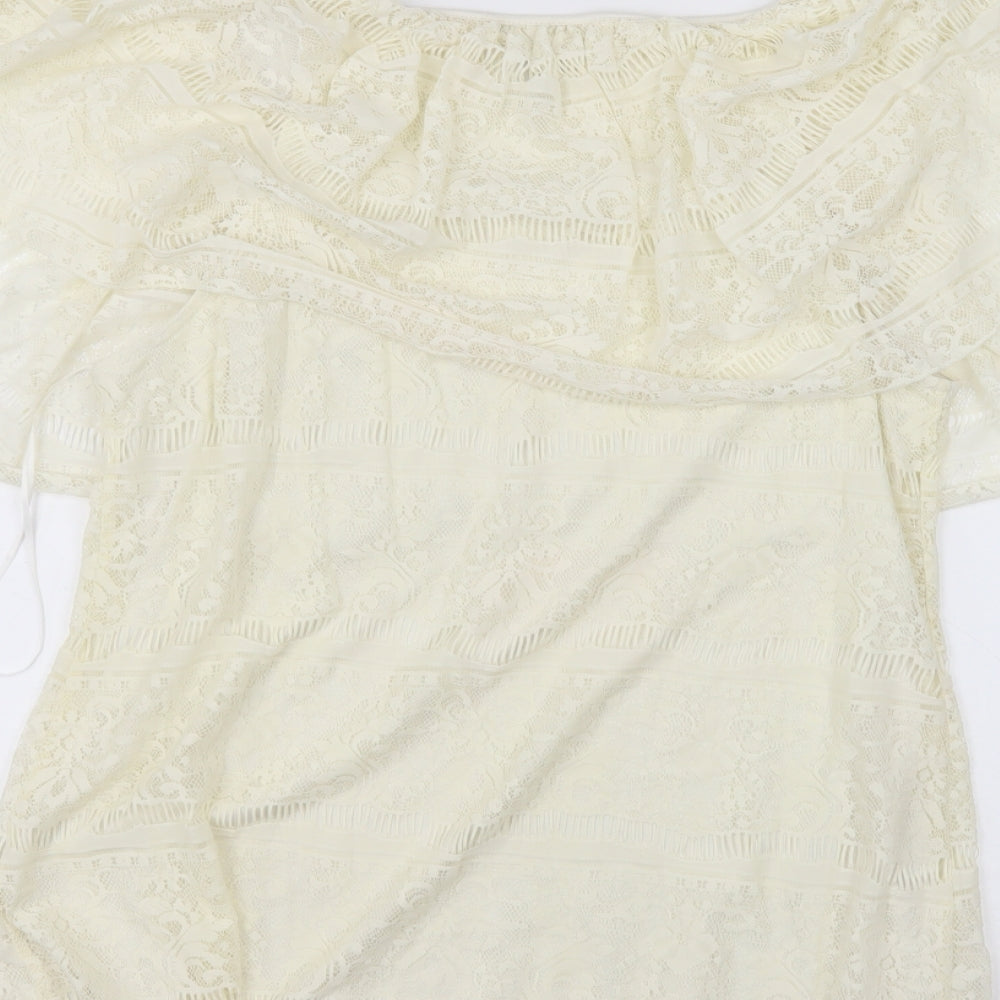 Style&co. Womens White Basic Blouse Size L