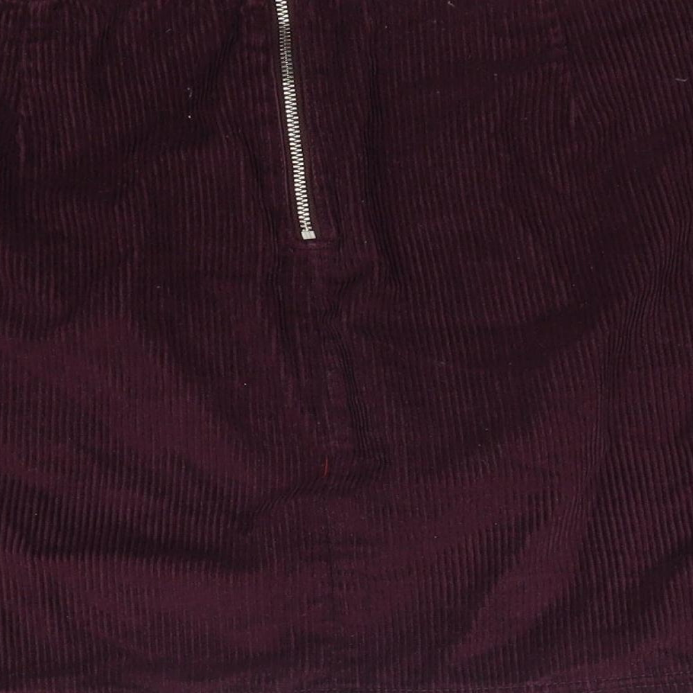 F&F Womens Red Corduroy Straight & Pencil Skirt Size 6