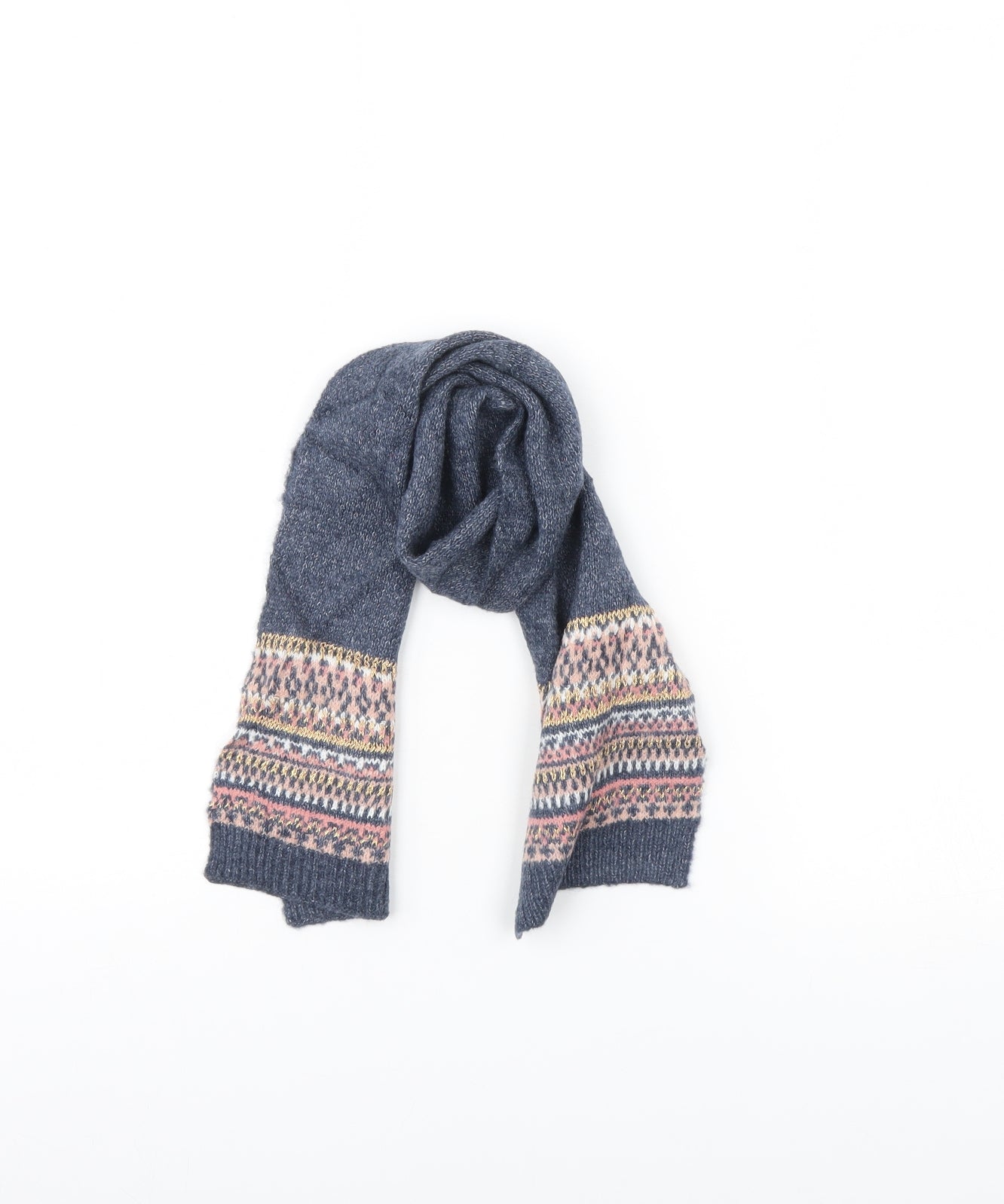 Preworn Boys Blue Striped Scarf One Size