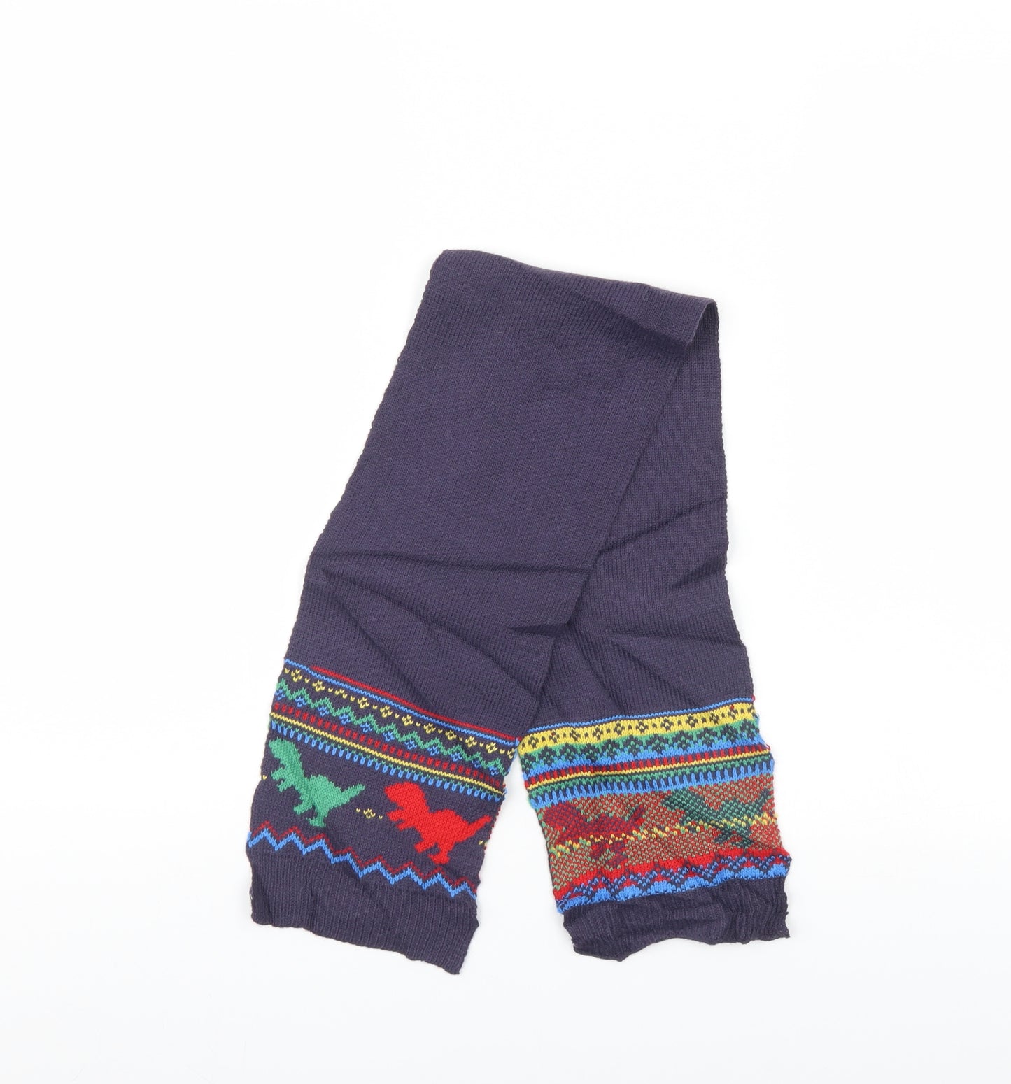 Preworn Boys Blue Striped Scarf One Size