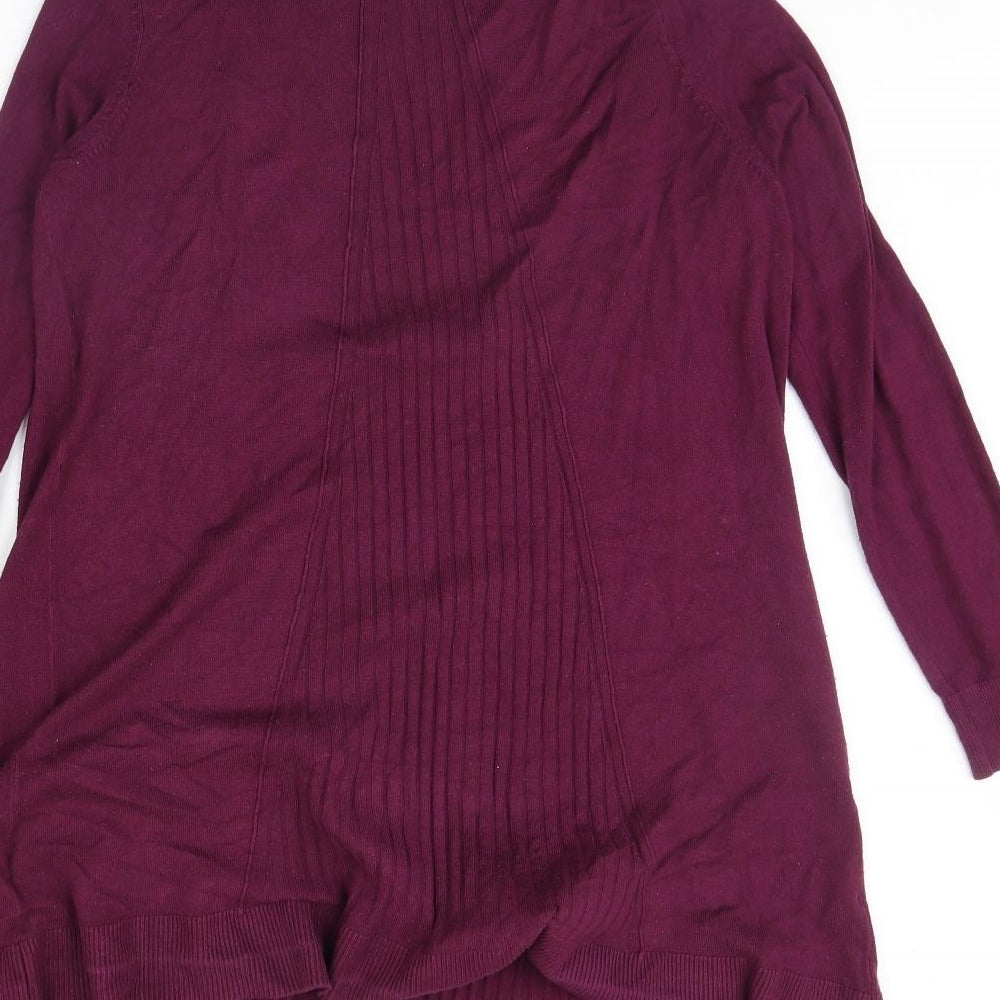 M&S Womens Purple Cardigan Jumper Size M