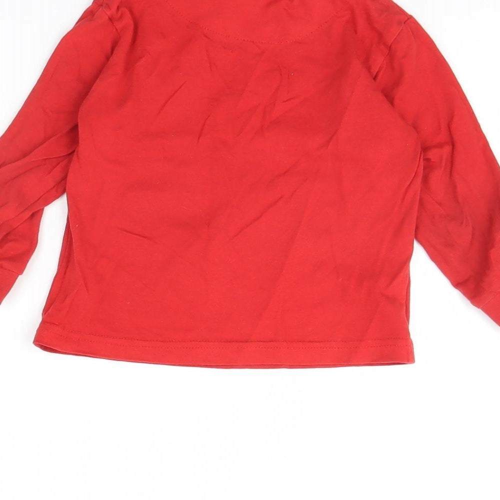 Jims jams Boys Red Solid Pyjama Top Size 2 Years - Christmas