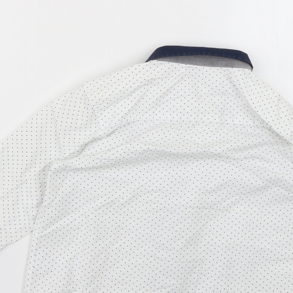 t5he spit5alfields shirt5 co Boys White Polka Dot Basic Button-Up Size 5-6 Years