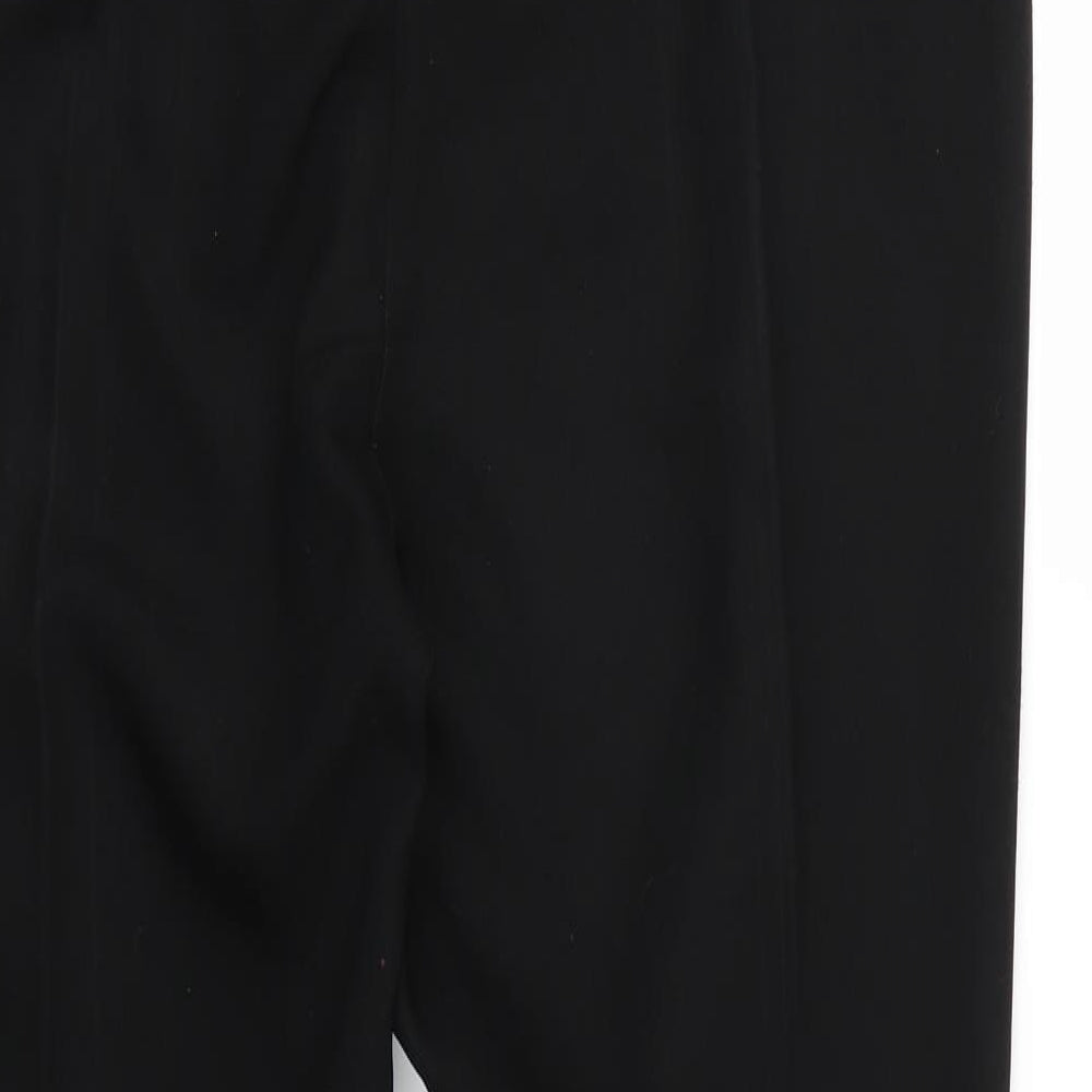 Papaya Womens Black Trousers Size 14 L26 in