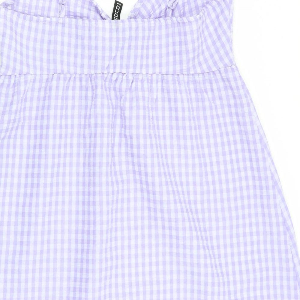 Divided by H&M Womens Multicoloured Check Basic Blouse Size 10