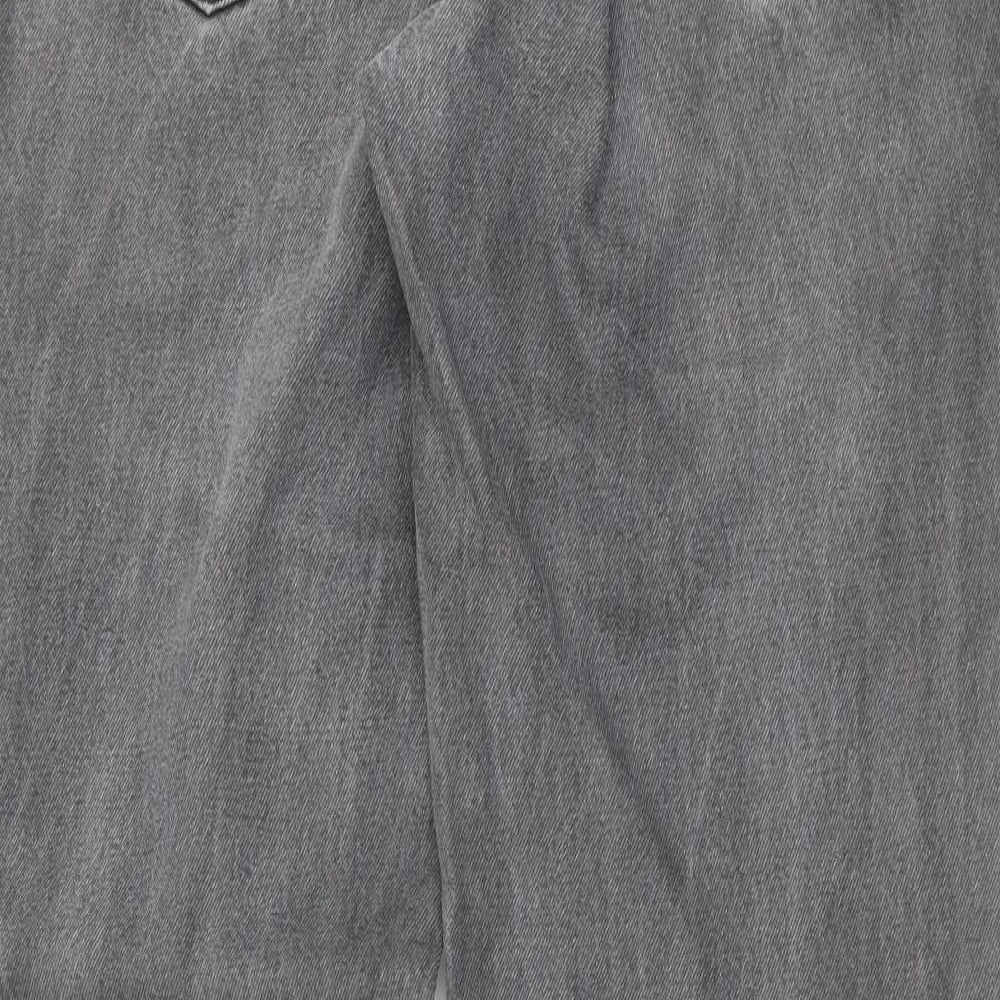 ZANTOS Mens Grey Denim Straight Jeans Size 32 in L30 in
