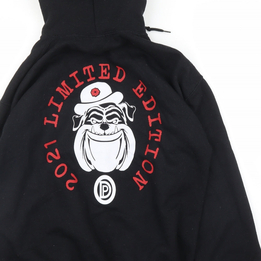 Gildan Mens Black Pullover Hoodie Size M