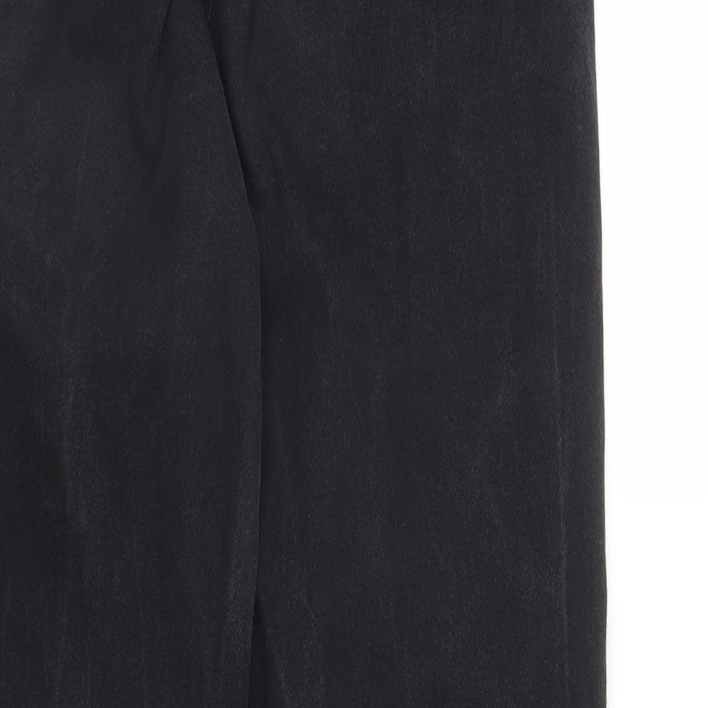 Brooks Mens Black Denim Bootcut Jeans Size 16 L30 in