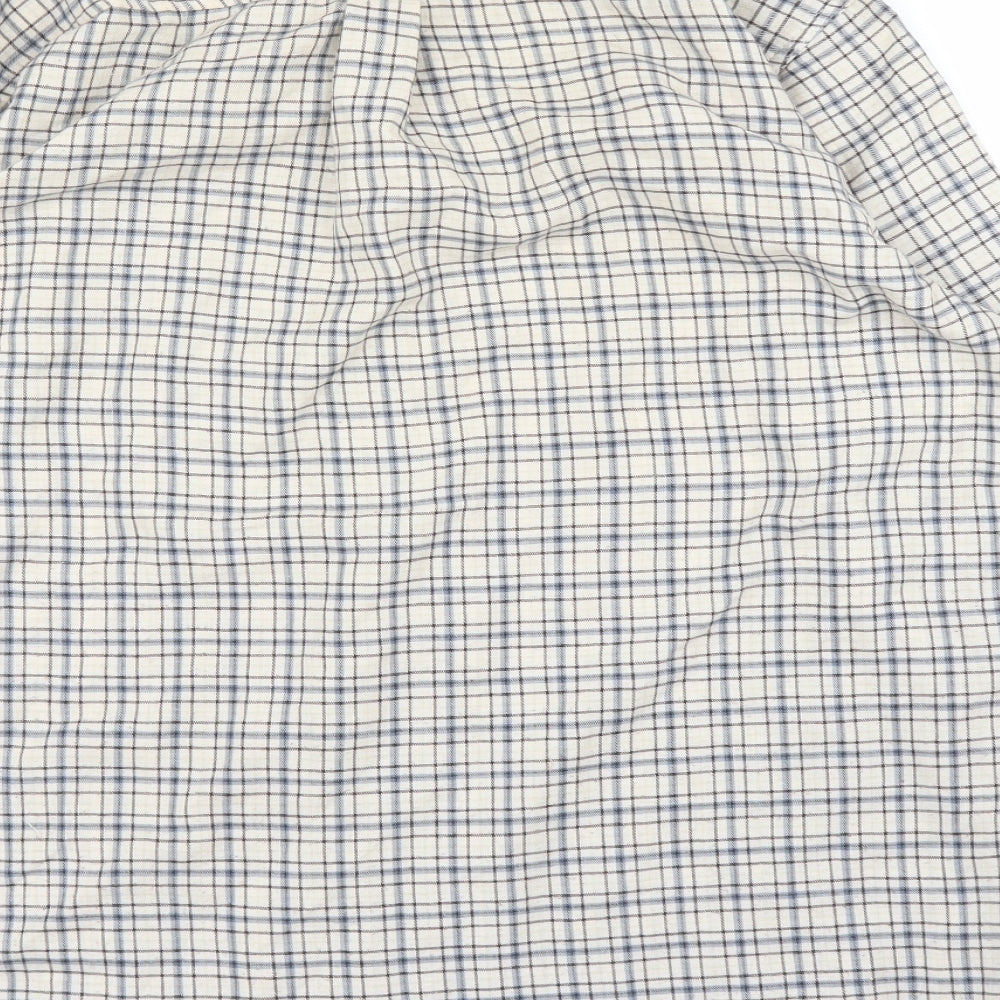 County Mens Beige Plaid Button-Up Size M
