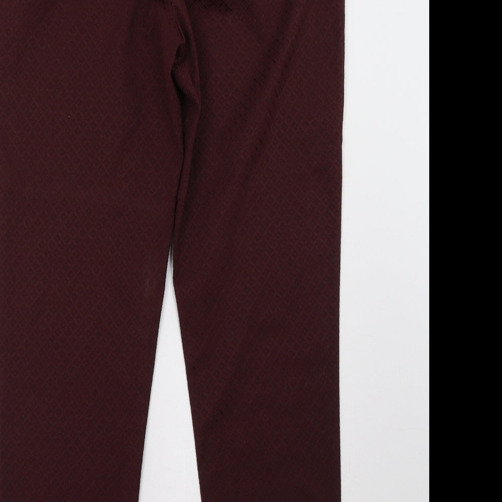 Oasis Womens Red Trousers Size 10 L28 in