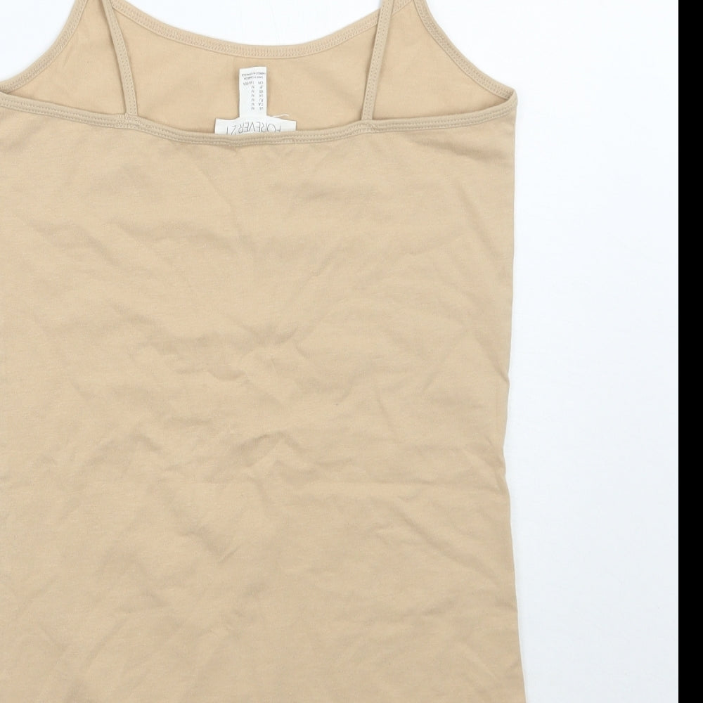 Forever21 Womens Beige Basic Tank Size M