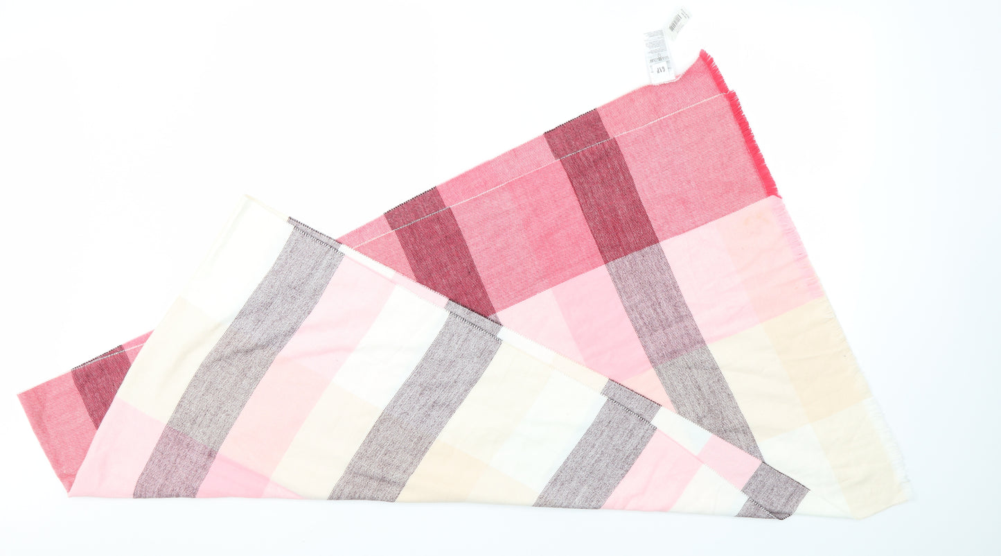 Gap Unisex Pink Check Scarf