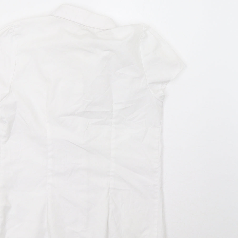 F&F Girls White Basic Button-Up Size 9-10 Years