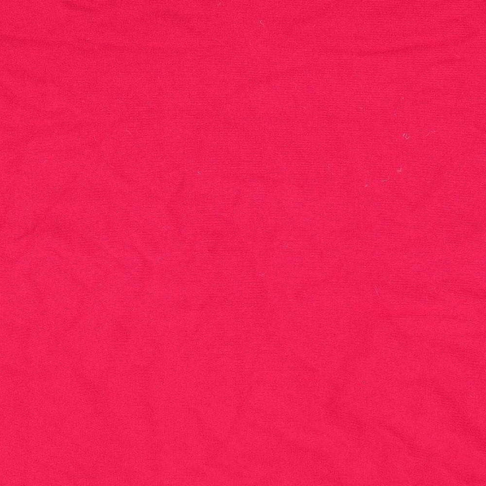 Moewy by Tu Womens Red Pullover Jumper One Size - Beaded Star Bat Wing Longline