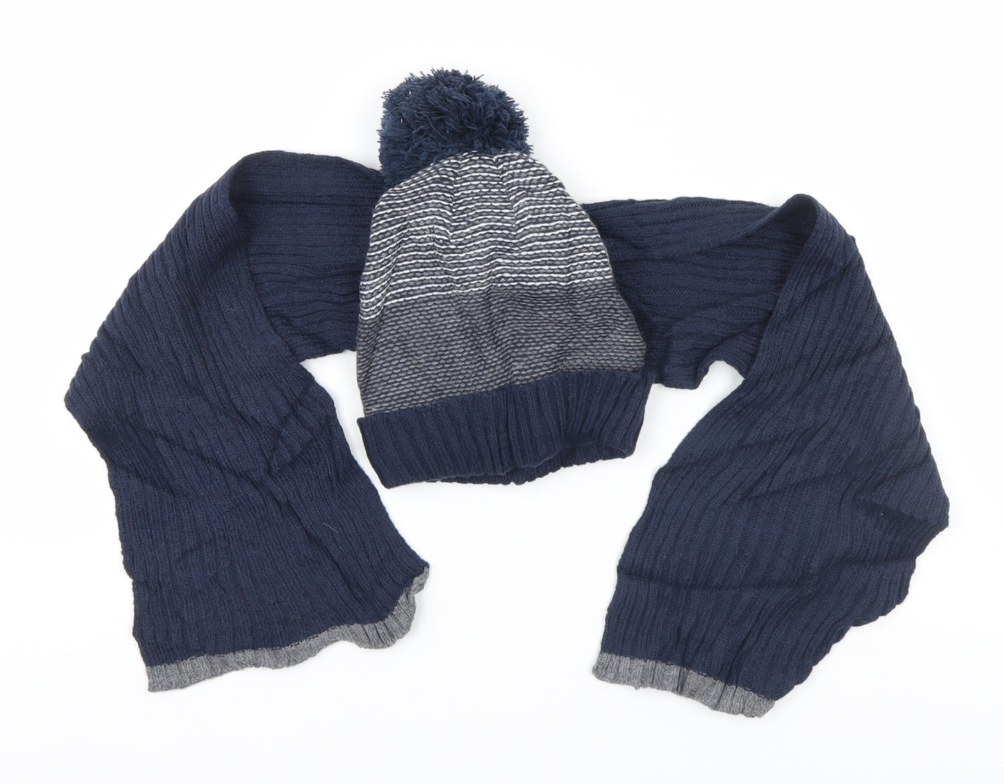Preworn Boys Blue Scarf One Size - Hat Included