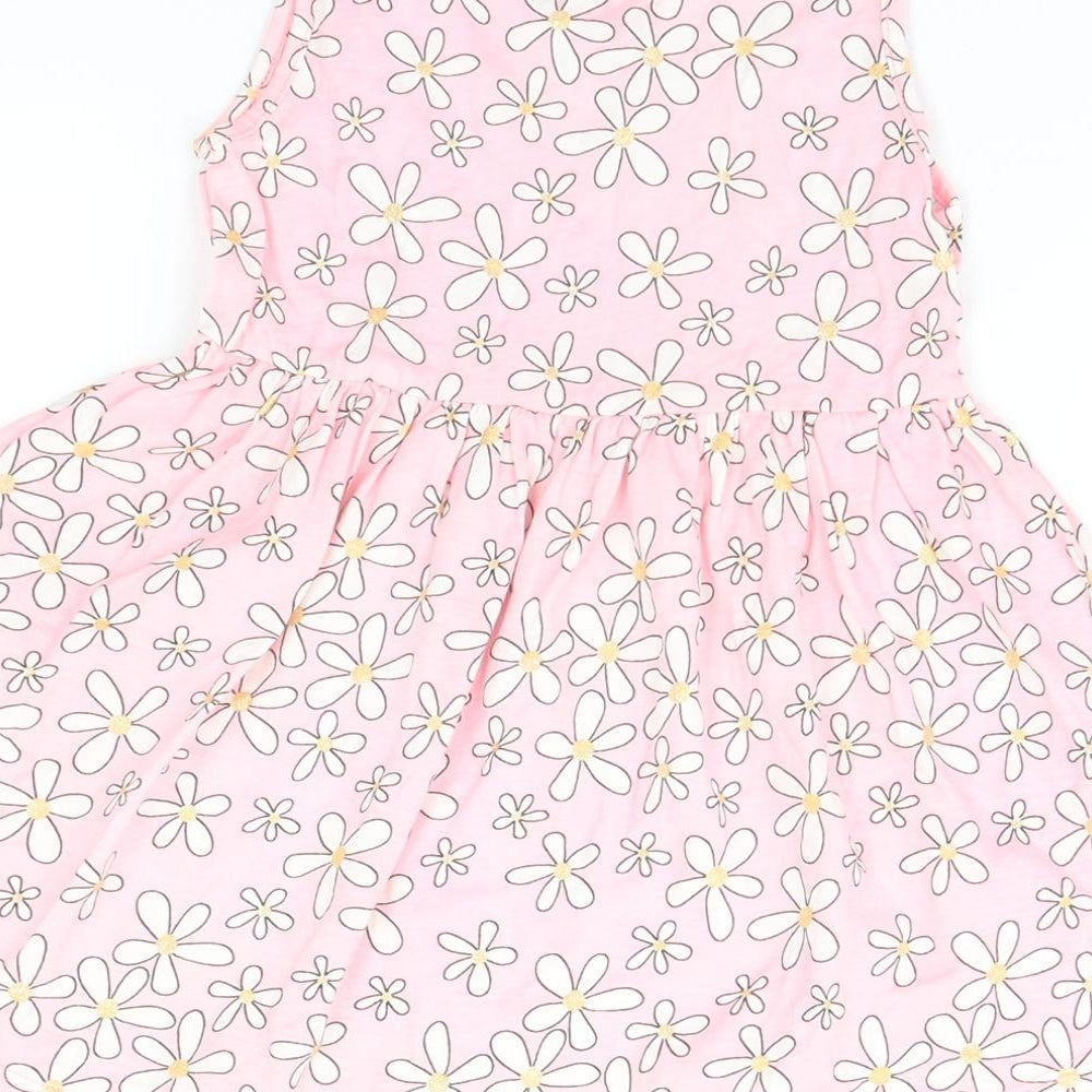 Young Dimension Girls Pink Floral A-Line Size 3-4 Years
