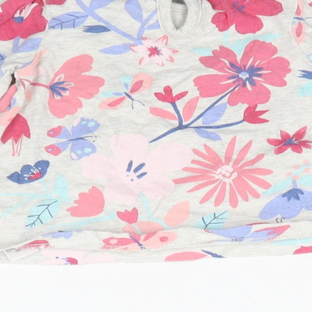 George Girls Multicoloured Floral Basic T-Shirt Size 0-3 Months - Disney at George