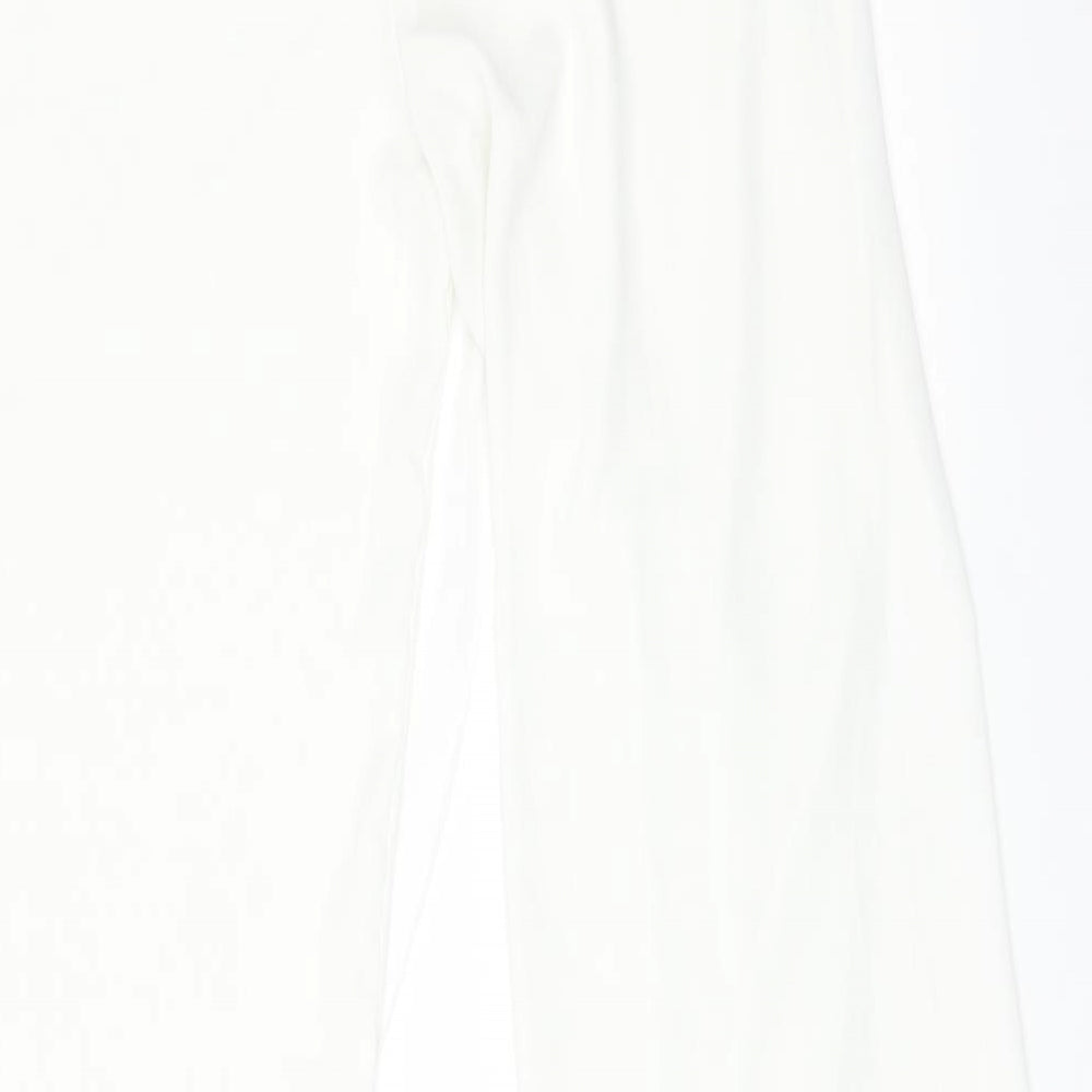 VESTIDOS Womens White Trousers Size S L28 in